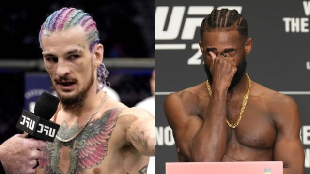 Sean O'Malley and UFC Bantamweight Champion Aljamain Sterling.